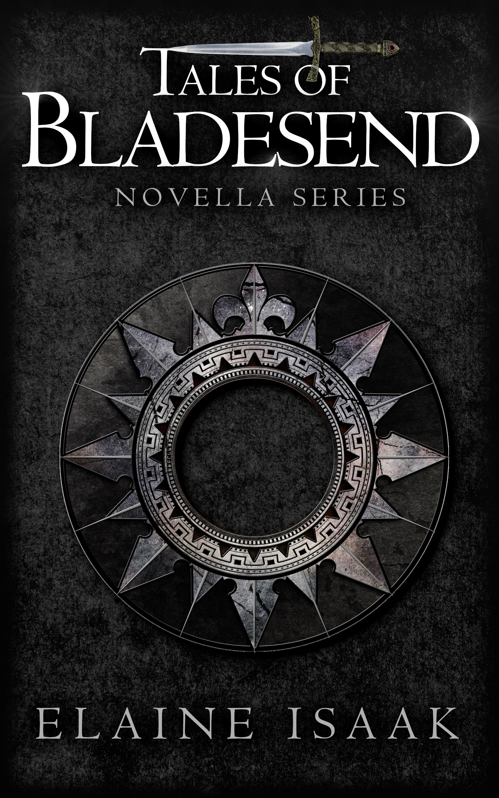 cover image for a book entitled Tales of Bladesend includes an antique compass design